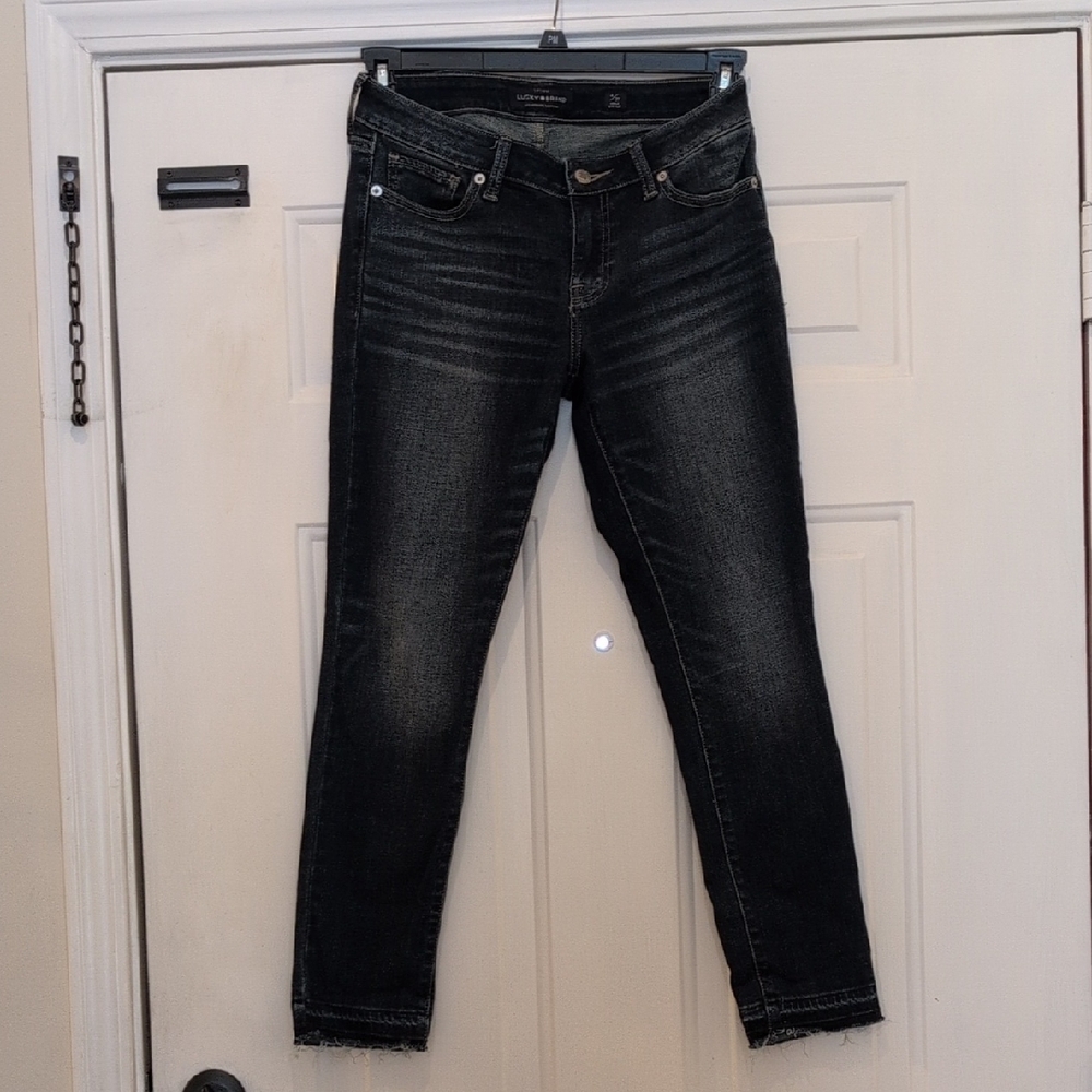 Lucky Brand Dark Blue Wash Lolita Skinny Jeans, Size 4/27